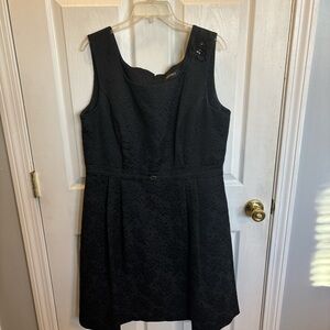 Ellen Tracy Black Textured Mini Dress